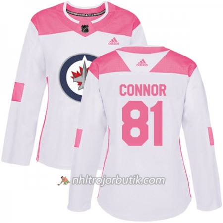 Dame Ishockey Winnipeg Jets Tröja Kyle Connor 81 Adidas 2017-2018 Vit Rosa Fashion Authentic Dame Ishockey Winnipeg Jets Tröja Kyle Connor 81 Adidas 2017-2018 Vit Rosa Fashion Authentic